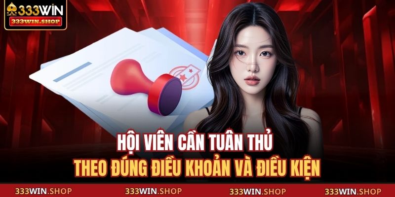 Hội viên cần tuân thủ theo đúng điều khoản và điều kiện