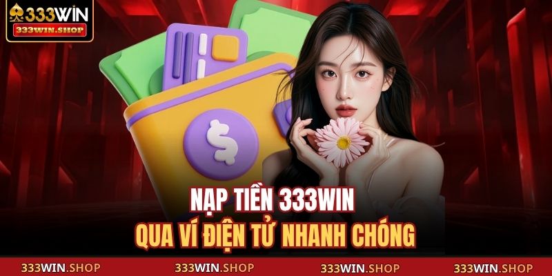 Nạp Tiền 333WIN - Quy Trình Thực Hiện Cực Nhanh, An Toàn 3 Nạp tiền 333WIN qua ví điện tử nhanh chóng