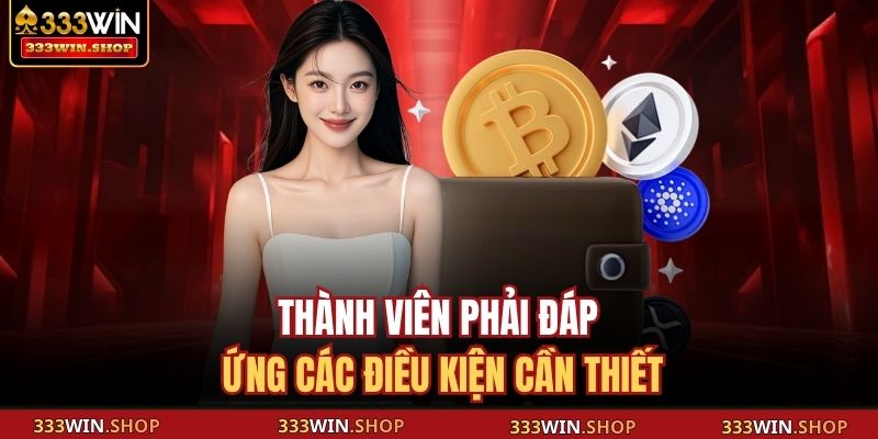 Khuyến Mãi 333WIN - Ưu Đãi Lớn Dành Cho Mọi Thành Viên 4 Thành viên phải đáp ứng các điều kiện cần thiết